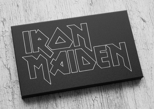 Zdjęcie oferty: Iron Maiden logo grawerowane na blasze... Staloryt