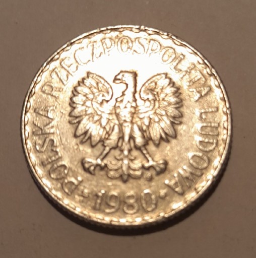 Zdjęcie oferty: 1 złoty z 1980 roku PRL  stan bardzo dobry 