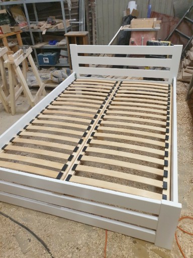 Zdjęcie oferty: Łóżko bukowe 140x200 białe mat lite drewno