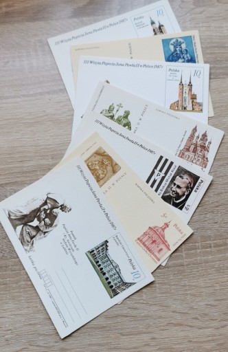 Zdjęcie oferty: Karty pocztowe PRL II i III Wizyta Papieża 7 szt