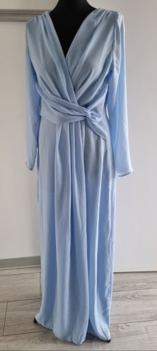 Zdjęcie oferty: Tova błękitna sukienka rozcięcie nowa wiskozaS 36 