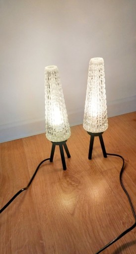 Zdjęcie oferty: Zestaw dwóch kryształowych lampek nocnych prl