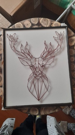 Zdjęcie oferty: Obraz w stylu string art "jeleń" 