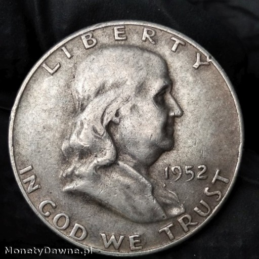 Zdjęcie oferty: 1/2 dolara 1952 D (FRANKLIN HALF DOLLAR), USA