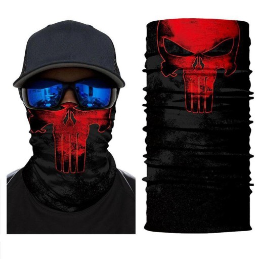 Zdjęcie oferty: BANDANA KOMIN CHUSTA PUNISHER CZERWONY