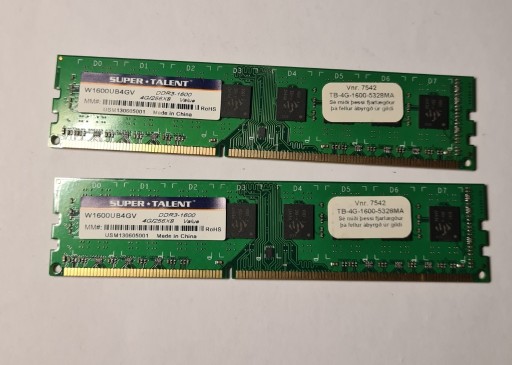 Zdjęcie oferty: Pamięć RAM Super DDR3 8GB (2x4GB) 1600MHz CL11