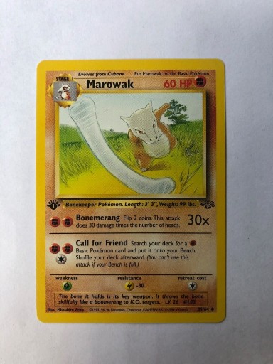 Zdjęcie oferty: Marowak karta pokemon 39/64 jungle NM 1st 