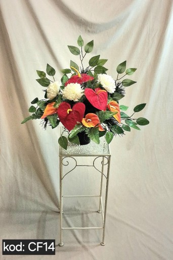 Zdjęcie oferty: Stroik na grób cmentarz kompozycja kwiaty bukiet do wazonu 