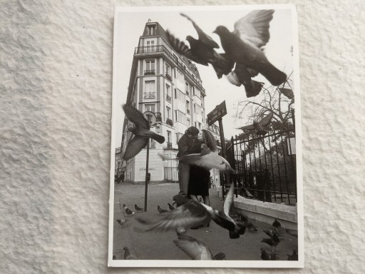Zdjęcie oferty: Kartka romantyczna – pocałunek pary i gołębie
