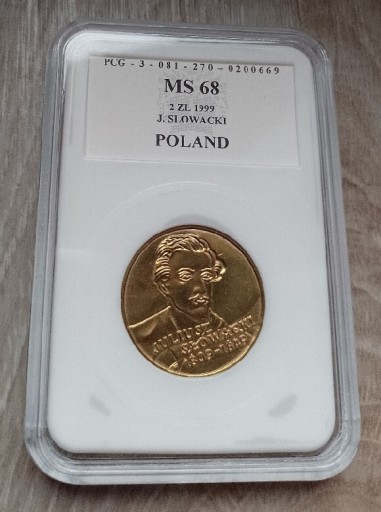 Zdjęcie oferty: 2 zł Juliusz Słowacki MS68 PCG 1999 grading