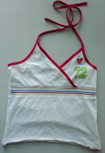 Zdjęcie oferty: Sportowy biały top koszulka na lato r.158 New look