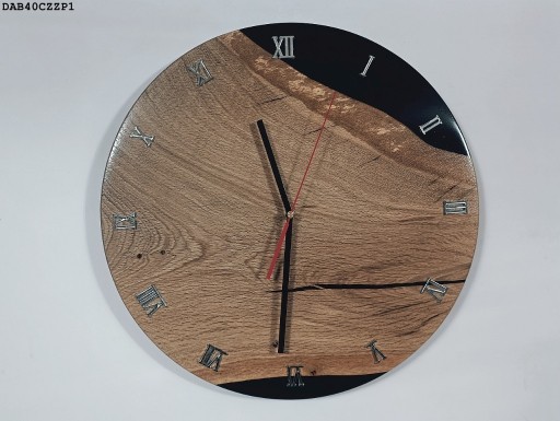 Zdjęcie oferty: Zegar ścienny 40cm DĄB z żywicą epoksydową