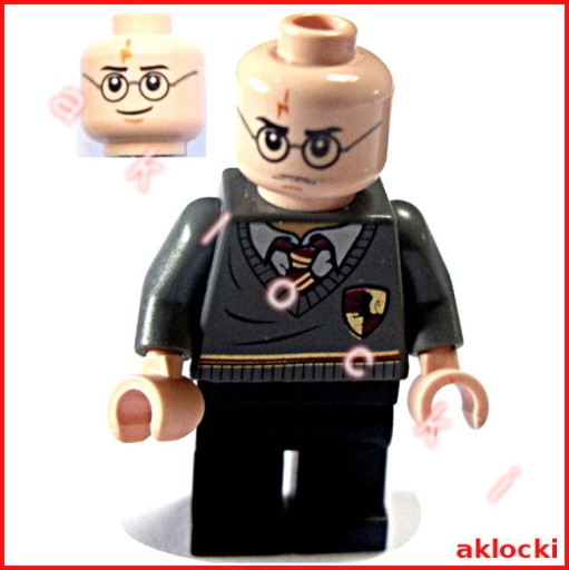 LEGO FIGURKA hp094 Harry Potter dwustronna głowa 4867 4842 4865
