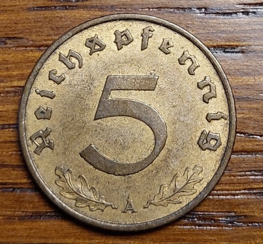 Zdjęcie oferty: 5 pfennig fenigów 1938r. A