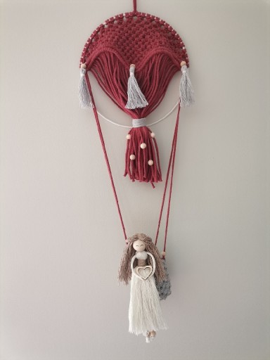 Zdjęcie oferty: Makrama ozdoba do pokoju dziecka, aniołek, balon