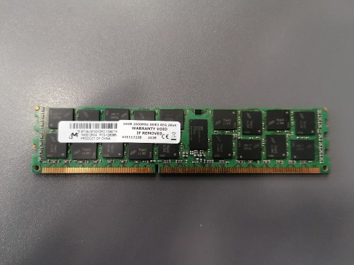 Zdjęcie oferty: Pamięć serwerowa RAM 1x16GB DDR3 PC3-12800R ECC
