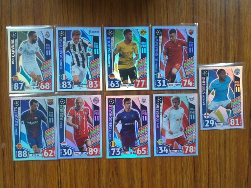 Zdjęcie oferty: 9 kart PRO 11 Topps Uefa Champions League 17/18