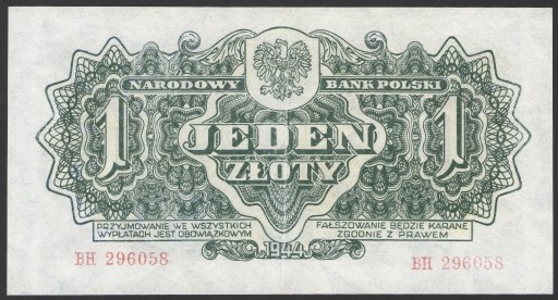 Zdjęcie oferty: 1 Złoty 1944 296058