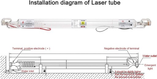 Zdjęcie oferty: Tuba lasera CO2 40W-45W 70cm do plotera