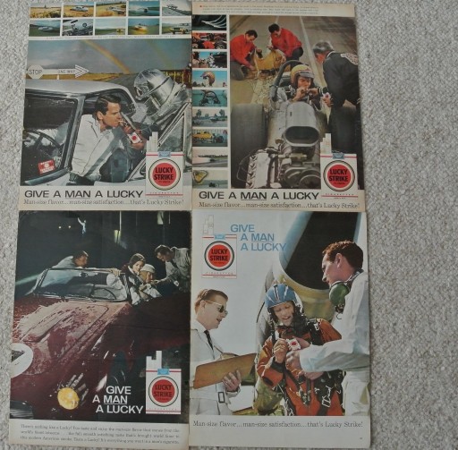 Zdjęcie oferty: 4 niesamowite stare reklamy LUCKY STRIKE z 1965