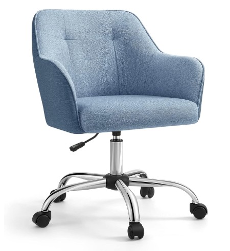 Zdjęcie oferty: Krzesło obrotowe niebieskie imitacja lnu