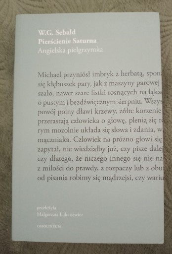 Zdjęcie oferty: W.G. Sebald - Pierścienie Saturna