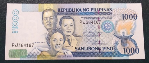 Zdjęcie oferty: Filipiny 1000 pesos UNC 2006