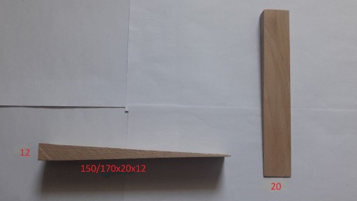 Zdjęcie oferty: Kliny drewniane dębowe/bukowe 150/170x20x12