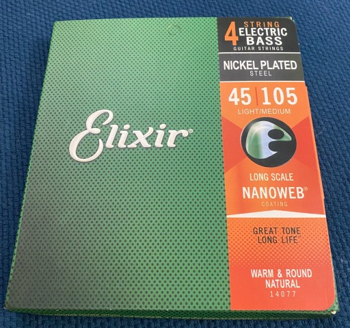 Zdjęcie oferty: Struny do basu Elixir 45-105 Long Nanoweb 14077