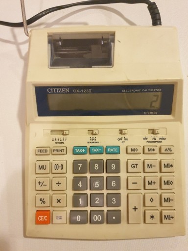 Zdjęcie oferty: Kalkulator CITIZEN CX-123 II uszkodzony