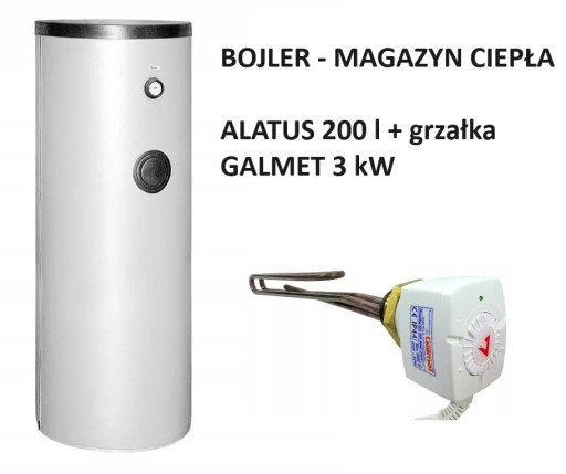 Zdjęcie oferty: BOJLER - MAGAZYN CIEPŁA  200 L + grzałka 3 kW