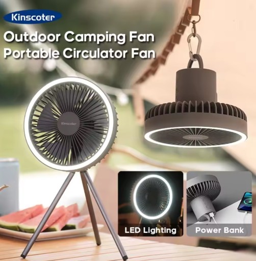 Zdjęcie oferty: Wentylator Bezprzewodowy do 27h, Aku 10000mAh, lampka LED, Power Bank