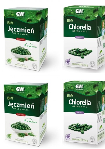 Zdjęcie oferty: 2x JĘCZMIEŃ BIO tab.+CHLORELLA BIO tab. Green Ways