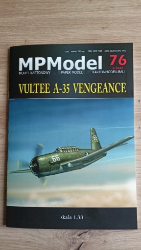 Zdjęcie oferty: MPModel 76 - Samolot Vultee A-35 Vengeance - 1:33