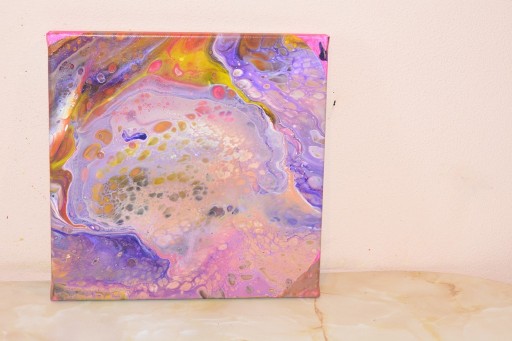 Zdjęcie oferty: Obraz akrylowy abstrakcja pouring 30x30