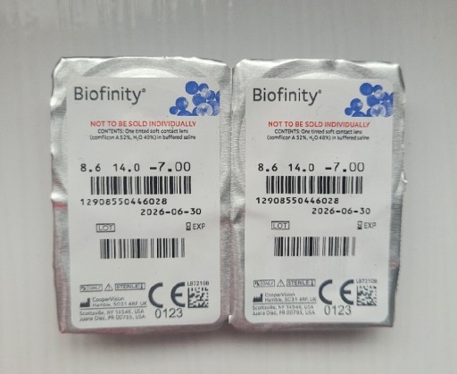 Zdjęcie oferty: Soczewki biofinity -7 2 szt