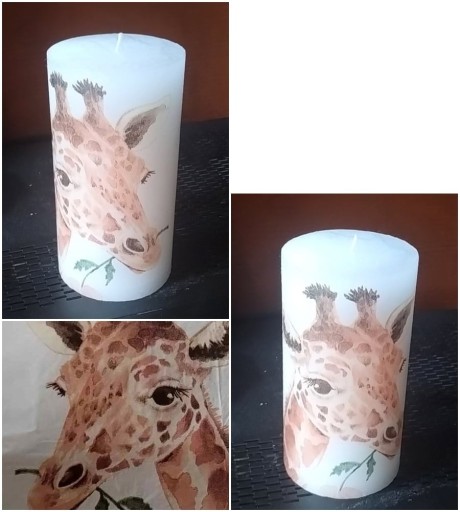 Zdjęcie oferty: świeca żyrafa 13 cm - ręcznie zdobiona 