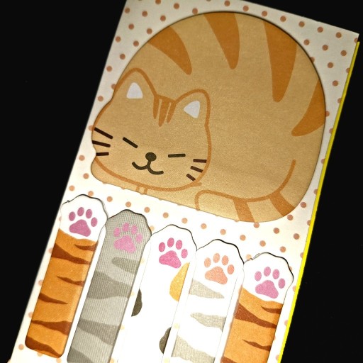 Zdjęcie oferty: Karteczki przylepne rudy kot kartki indeksujące