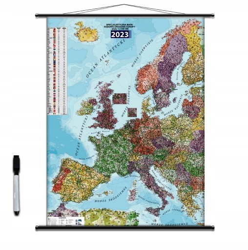 Zdjęcie oferty: Europa Kodowo-drogowa Mapa 1:2300000 180x135cm