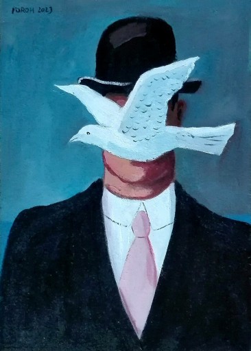 Zdjęcie oferty: Rene Magritte, Mężczyzna w meloniku, 21x29,7, 