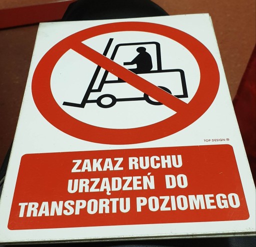 Zdjęcie oferty: Zakaz ruchu urządzeń do transportu poziomego