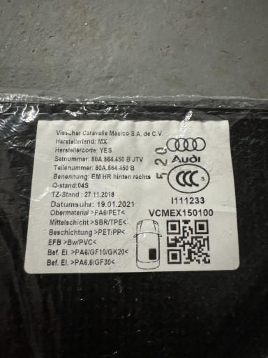 Zdjęcie oferty: Oryginalne dywaniki Audi A6 C8 80B863691 80A884450