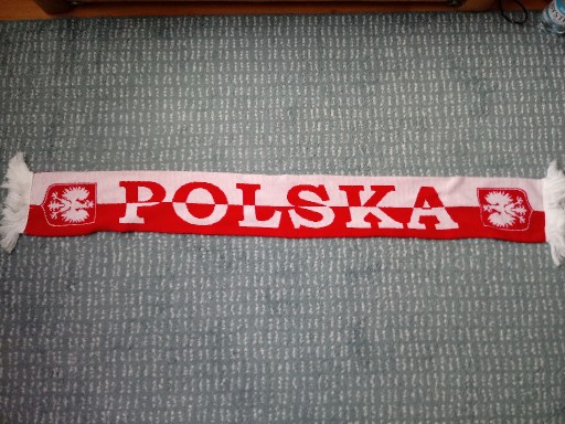 Zdjęcie oferty: Szalik dla kibica Polska dwustronny biało-czerwony