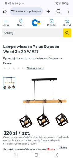 Zdjęcie oferty: Oświetlenie Sweden wood. 