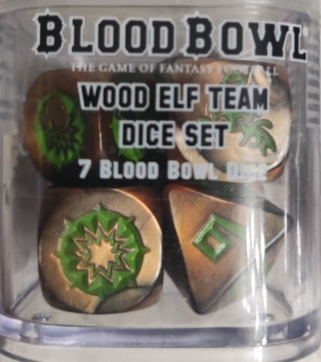 Zdjęcie oferty: Blood Bowl WOOD ELF Team Dice Set