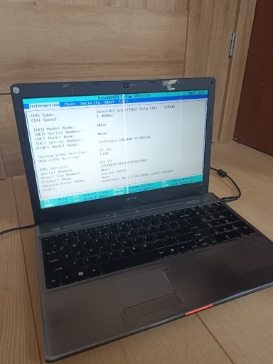 Zdjęcie oferty: Laptop  Acer aspire 5810T Intel Core solo 1.40 GHz