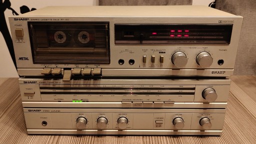 Zdjęcie oferty: Zestaw SHARP wzmacniacz, radio, magnetofon  SA-11, RT-100