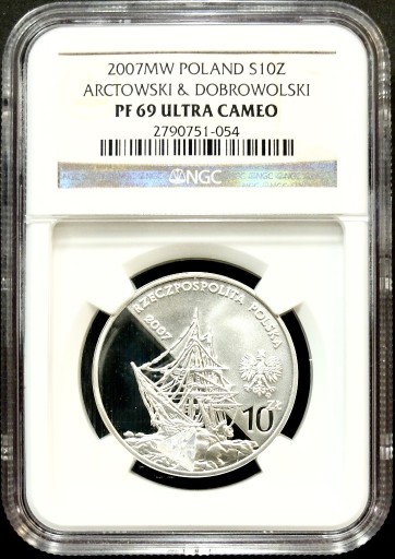 Zdjęcie oferty: 10 ZŁ 2007, H. ARCTOWSKI i A. DOBROWOLSKI  NGC PF69 UC #64
