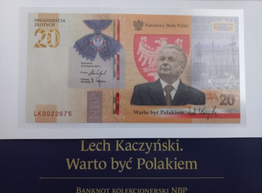 Zdjęcie oferty: 20 zł Lech Kaczyński Warto być Polakiem 