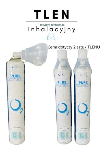 Zdjęcie oferty: Tlen inhalacyjny 15 litrów  2 sztuki